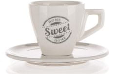 M.A.T Group Šálka + podšálka 120ml SWEET HOME porcelán