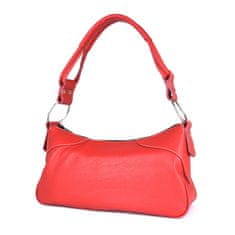 VegaLM Kožená kabelka na rameno v červenej farbe