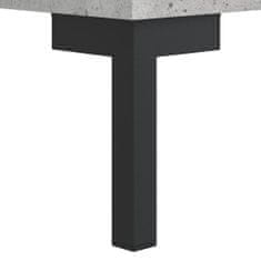 Vidaxl Vysoká skrinka betónová sivá 69,5x34x180 cm spracované drevo