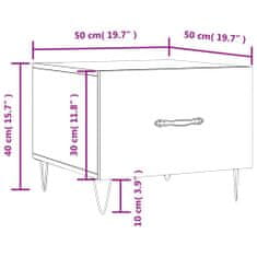 Vidaxl Konferenčný stolík dymový dub 50x50x40 cm spracované drevo