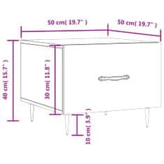 Vidaxl Konferenčný stolík čierny 50x50x40 cm spracované drevo