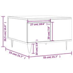 Vidaxl Konferenčný stolík sivý dub sonoma 55x55x36,5 spracované drevo