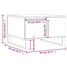 Vidaxl Konferenčný stolík sivý dub sonoma 55x55x36,5 spracované drevo