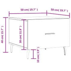 Vidaxl Konferenčný stolík čierny 50x50x40 cm spracované drevo