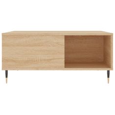 Vidaxl Konferenčný stolík dub sonoma 80x80x36,5 cm spracované drevo