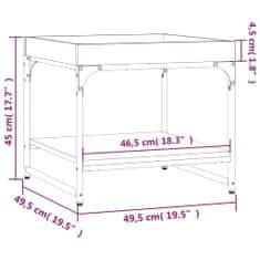 Vidaxl Konferenčný stolík dub sonoma 49,5x49,5x45 cm kompozitné drevo