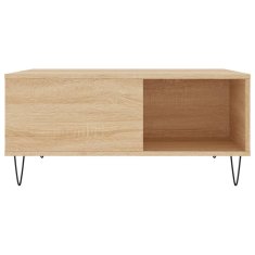 Vidaxl Konferenčný stolík dub sonoma 80x80x36,5 cm spracované drevo