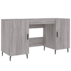 Vidaxl Stôl sivý dub sonoma 140x50x75 cm kompozitné drevo