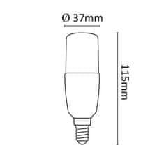 Asalite ASAL0171 LED žiarovka E14 7 W kompaktná T37 mliečna Farba svetla (K): 3000