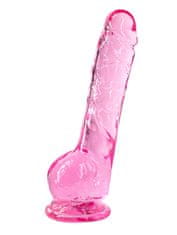 Lola Games Intergalactic Luminous (Pink), sexy priehľadné dildo