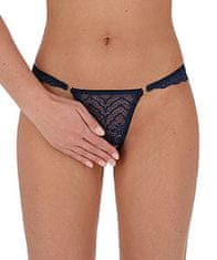 Passion LYRIA Thong (Navy Blue), brazílske nohavičky s otvoreným rozkrokom L/XL