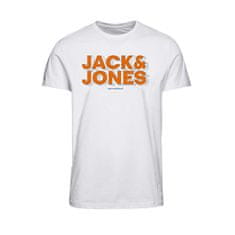 Jack&Jones Pánske tričko JCOSPACE Standard Fit 12243940 white (Veľkosť S)