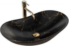 REA Umývadlo na dosku Royal 60 Marble Black Matt REA-U7478 - Rea