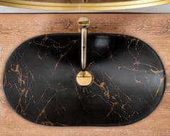 REA Umývadlo na dosku Royal 60 Marble Black Matt REA-U7478 - Rea