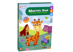 Mamido Magnetická skladačka Kniha Zvieratá Puzzle Krokodíl Opice