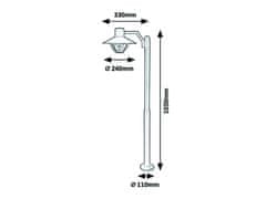Rabalux Rabalux vonkajšie stĺpikové svietidlo Almada E27 1x MAX 10W hnedá IP44 7886