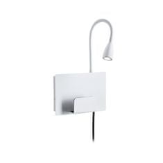 Paulmann PAULMANN LED nástenné svietidlo Halina USB C 2700K 230V 2,4W biela mat 71100