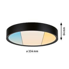 Paulmann PAULMANN Selection Bathroom LED stropné svietidlo Tega IP44 CCT 230V 22,5 W čierna mat 71086