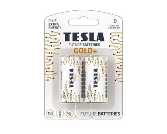 Tesla Batteries TESLA D GOLD+ Alkaline 2ks blistr LR20 NEW