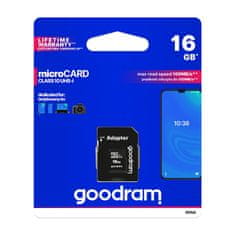 Solex Karta Micro SD+adaptér 16GB class10 GOODRAM M1AA