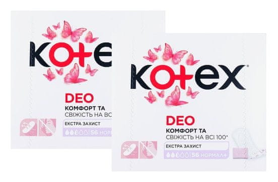 Kotex Slip Fresh Normal+ 2 x 56 ks