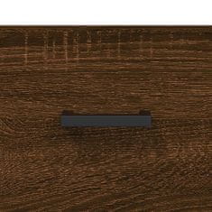 Vidaxl Vysoká skrinka hnedá dub 69,5x31x115 cm kompozitné drevo