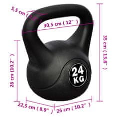 Vidaxl Činka kettlebell 24 kg