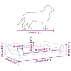 Vidaxl Pelech pre psa modrý 100x50x21 cm zamat