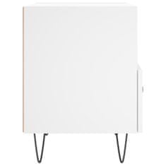 Vidaxl Nočný stolík biely 40x35x47,5 cm kompozitné drevo