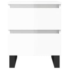 Petromila vidaXL Nočné stolíky 2 ks lesklé biele 40x35x50 cm kompozitné drevo