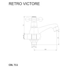 Mereo Retro Viktória umývadlový kohútik stojankový M-CBL711 - Mereo