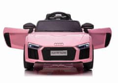 Super-Toys NAJNOVŠIE ORIGINÁLNE AUDI R8 LICENCOVANÉ MÄKKÉ SEDADLO, MÄKKÉ KOLESÁ SUPER KVALITA/HL1818