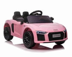 Super-Toys NAJNOVŠIE ORIGINÁLNE AUDI R8 LICENCOVANÉ MÄKKÉ SEDADLO, MÄKKÉ KOLESÁ SUPER KVALITA/HL1818