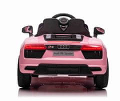 Super-Toys NAJNOVŠIE ORIGINÁLNE AUDI R8 LICENCOVANÉ MÄKKÉ SEDADLO, MÄKKÉ KOLESÁ SUPER KVALITA/HL1818