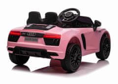 Super-Toys NAJNOVŠIE ORIGINÁLNE AUDI R8 LICENCOVANÉ MÄKKÉ SEDADLO, MÄKKÉ KOLESÁ SUPER KVALITA/HL1818