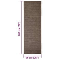 Vidaxl Sisalový koberec na škrabadlo hnedý 66x200 cm