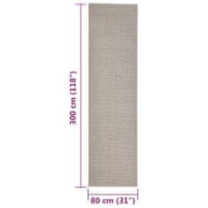 Vidaxl Sisalový koberec na škrabadlo pieskový 80x300 cm