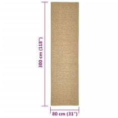 Vidaxl Sisalový koberec na škrabadlo 80x300 cm