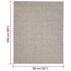 Vidaxl Sisalový koberec na škrabadlo pieskový 80x150 cm