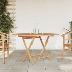 Petromila vidaXL Skladací záhradný stôl Ø 110x75 cm tíkový masív