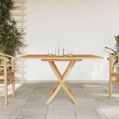 Petromila vidaXL Skladací záhradný stôl 110x110x75 cm tíkový masív
