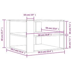 Vidaxl Konferenčný stolík dub sonoma 59,5x59,5x40 cm kompozitné drevo