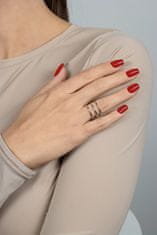 Brilio Silver Originálny strieborný prsteň so zirkónmi RI069W (Obvod 52 mm)