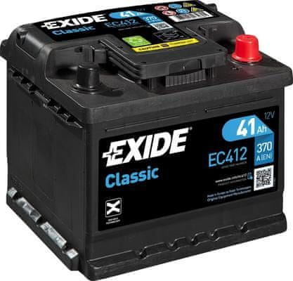 Exide Classic 41Ah Autobatéria 12V , 370A , EC412