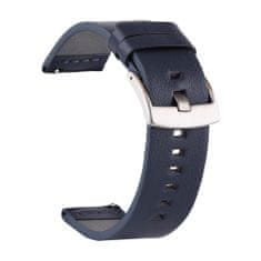 BStrap Fine Leather remienok na Garmin Vivoactive 4s, blue