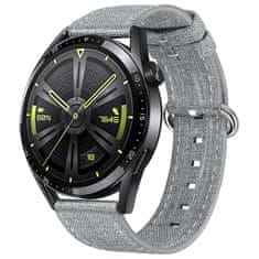 BStrap Denim remienok na Huawei Watch GT 42mm, gray