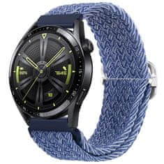 BStrap Braid Nylon remienok na Huawei Watch GT/GT2 46mm, blue white