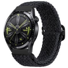 BStrap Braid Nylon remienok na Huawei Watch GT 42mm, black