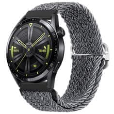 BStrap Braid Nylon remienok na Xiaomi Watch S1 Active, gray black