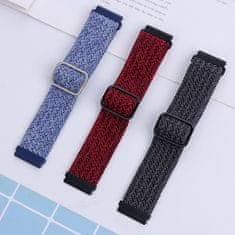 BStrap Braid Nylon remienok na Samsung Galaxy Watch 3 41mm, red black